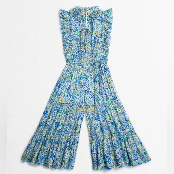 POUPETTE ST. Barths KIDS LONG JUMPSUIT BELENE
WHITE BLUE NATURE size 12 - Picture 2 of 7